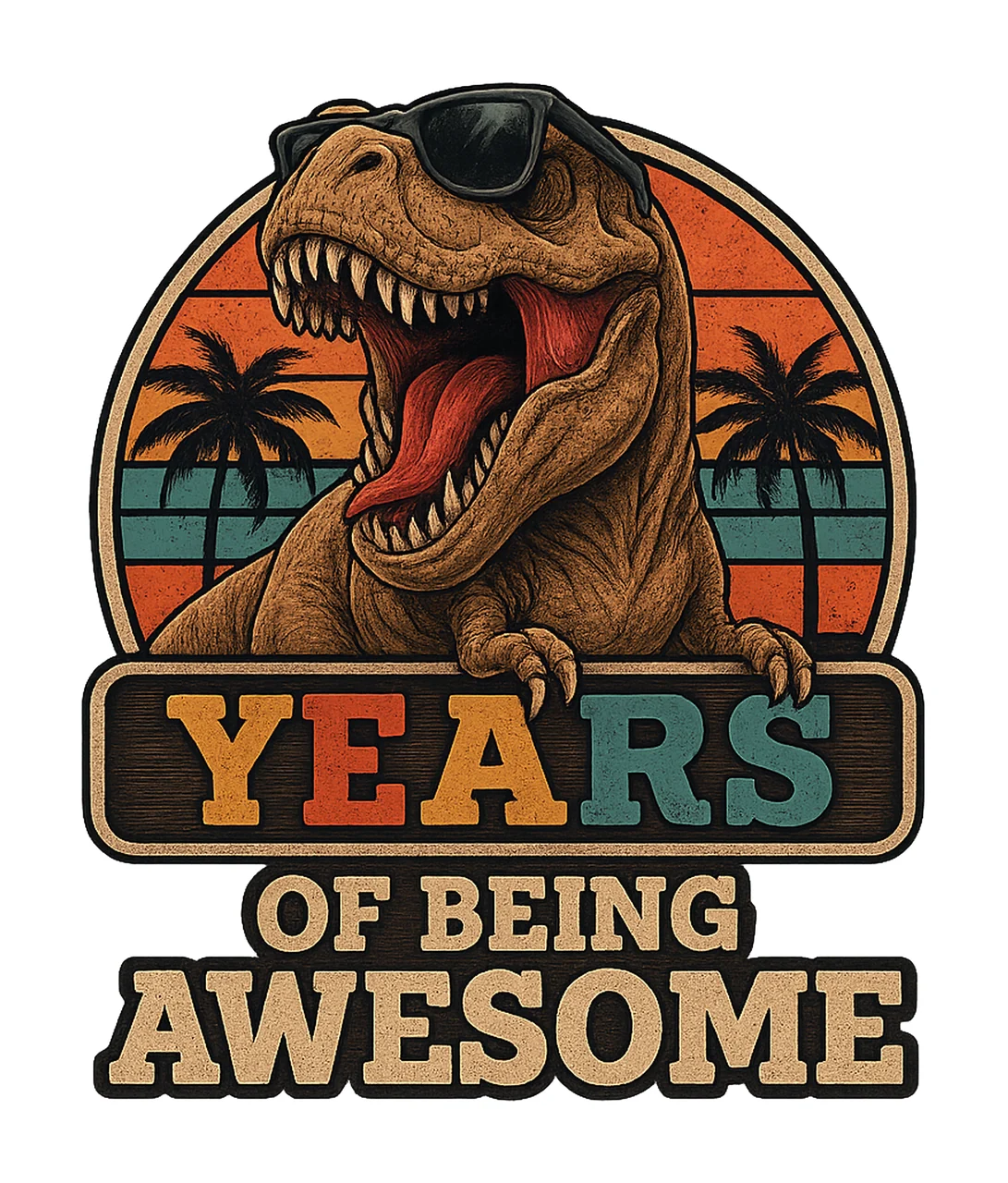 Five saurus birthday Rex dino 5th birthday boy dinosaur