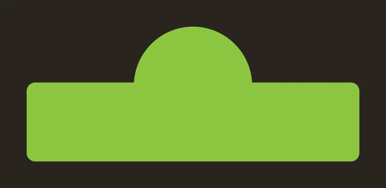 Horizontal Black Rectangle Shape With A Semi Circle semicircle contrast preview thumbnail