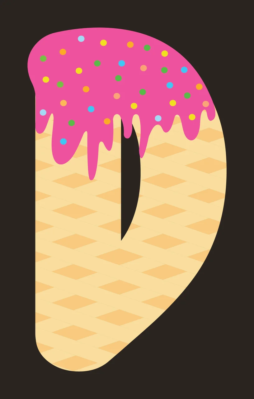 Ice Cream Font Character 22 scalable logo design icon contrast preview thumbnail