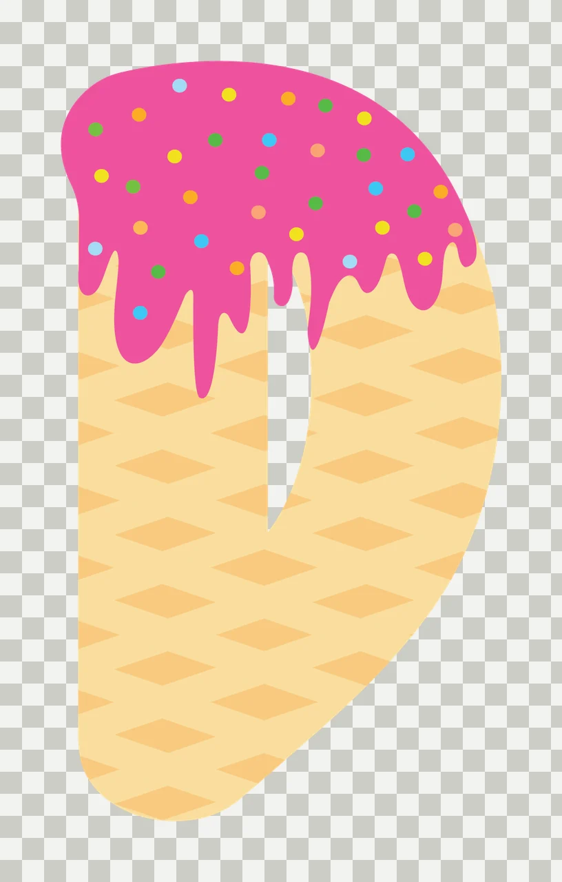Ice Cream Font Character 22 scalable logo design icon transparency and detail preview thumbnail