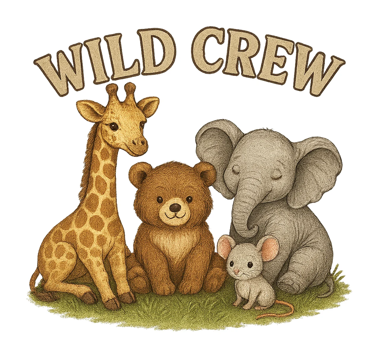 Baby Jungle Animals Artwork Zoo Crew Cute Animal Sublimation