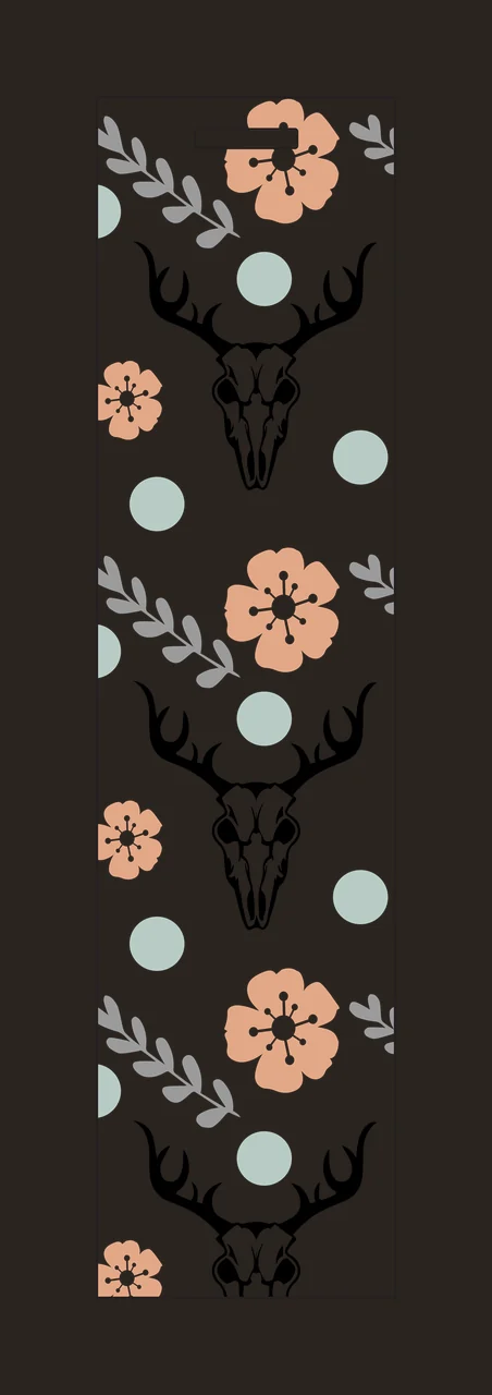 Deer Skull Floral Pattern Wallpaper Style skulls repeating contrast preview thumbnail