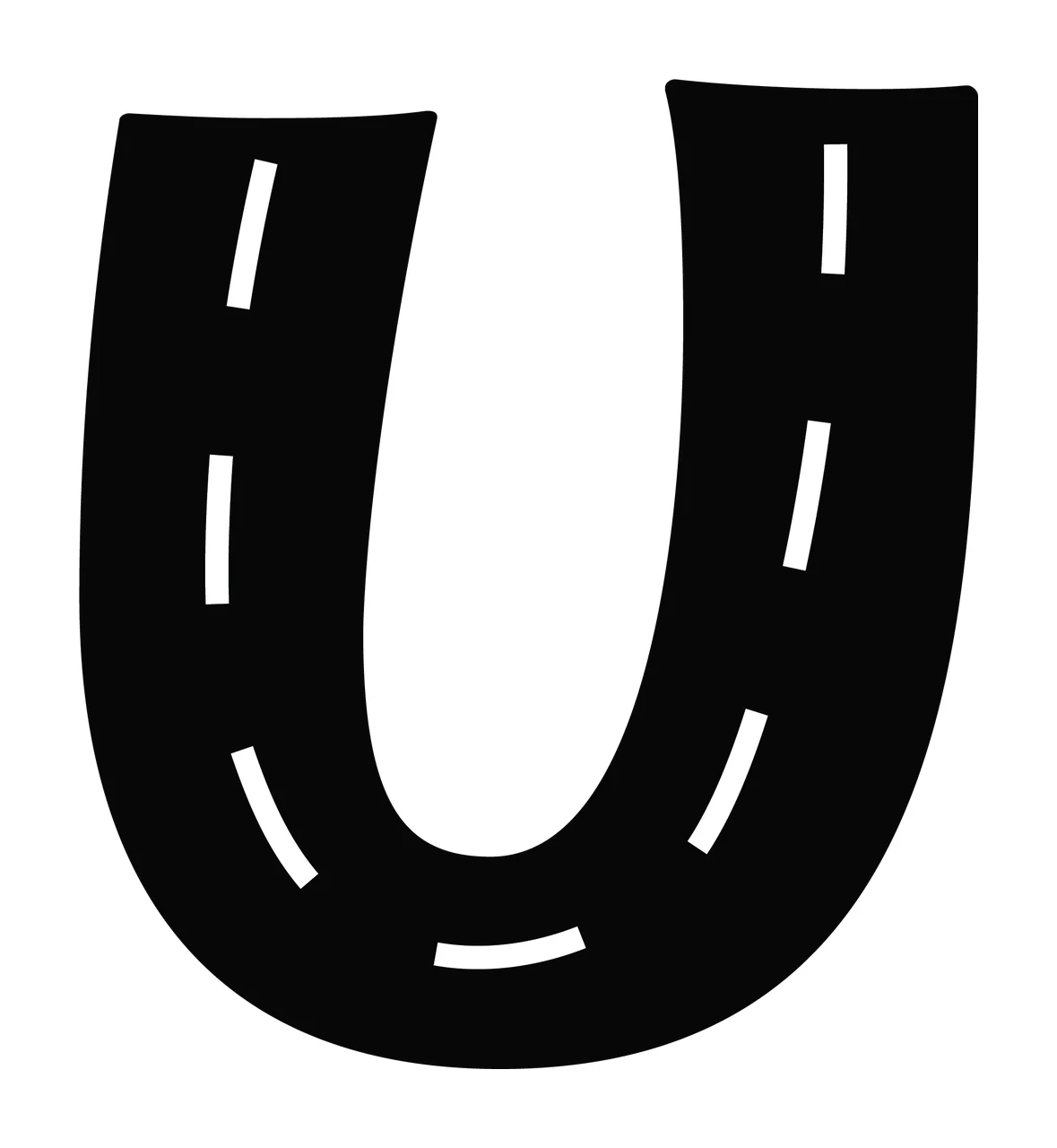 Race Track Font Character 12 racing checkered flag speedway