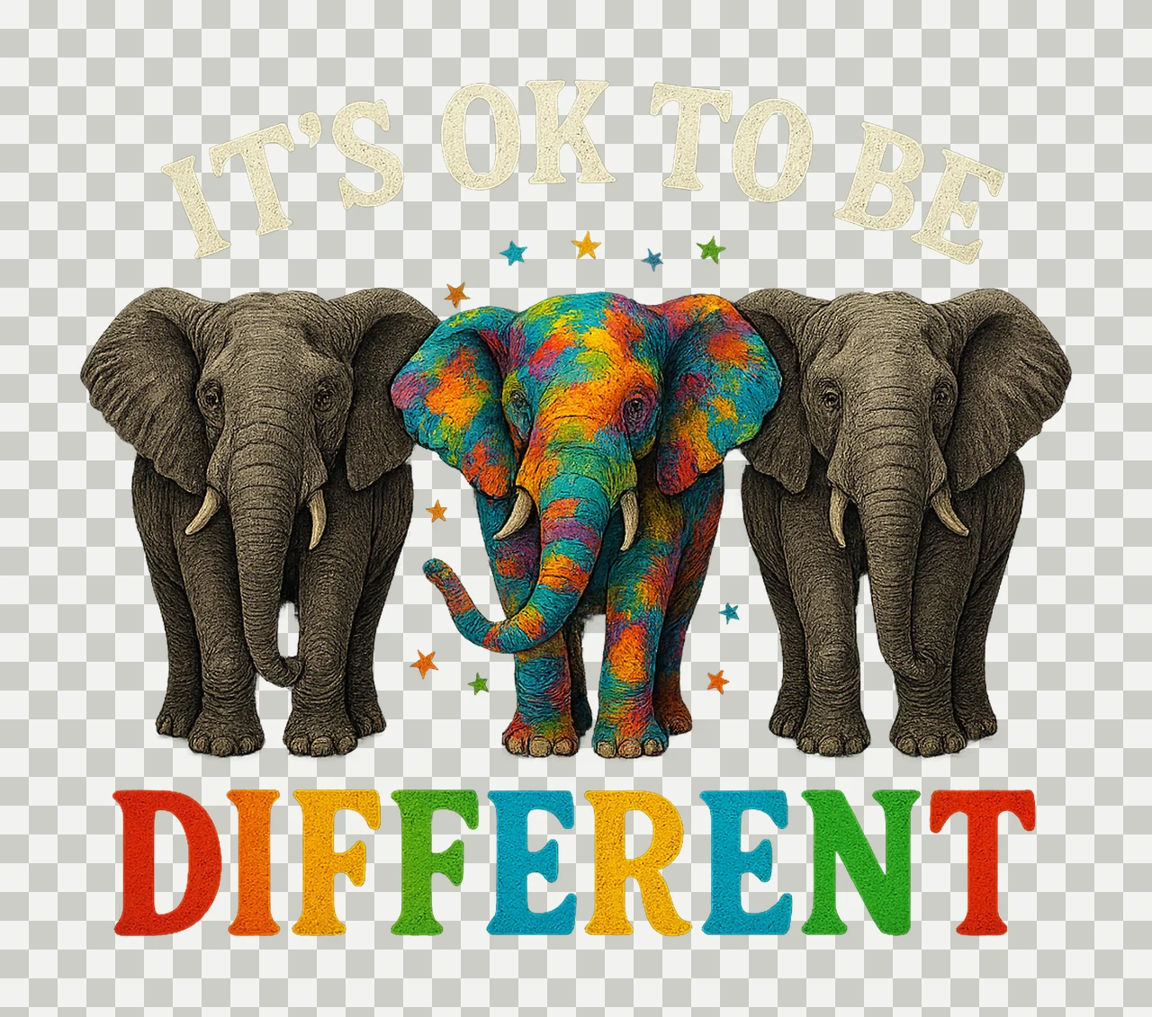 Its Ok To Be Different Highland Cow Autism Awareness Design transparency and detail preview thumbnail