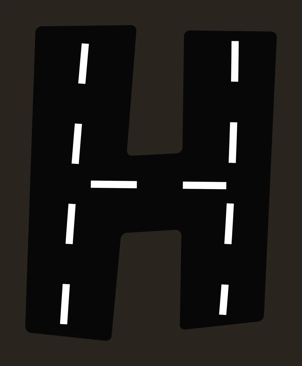 Can Glass Wrap Letter H Road Markings contrast preview thumbnail