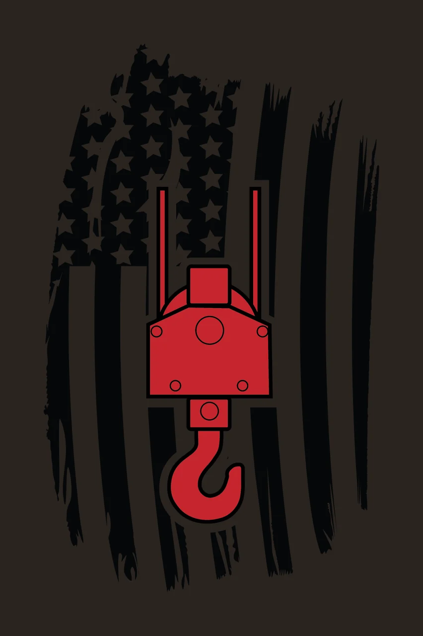 Crane Flag Hook On American Background stars stripes silhouette contrast preview thumbnail