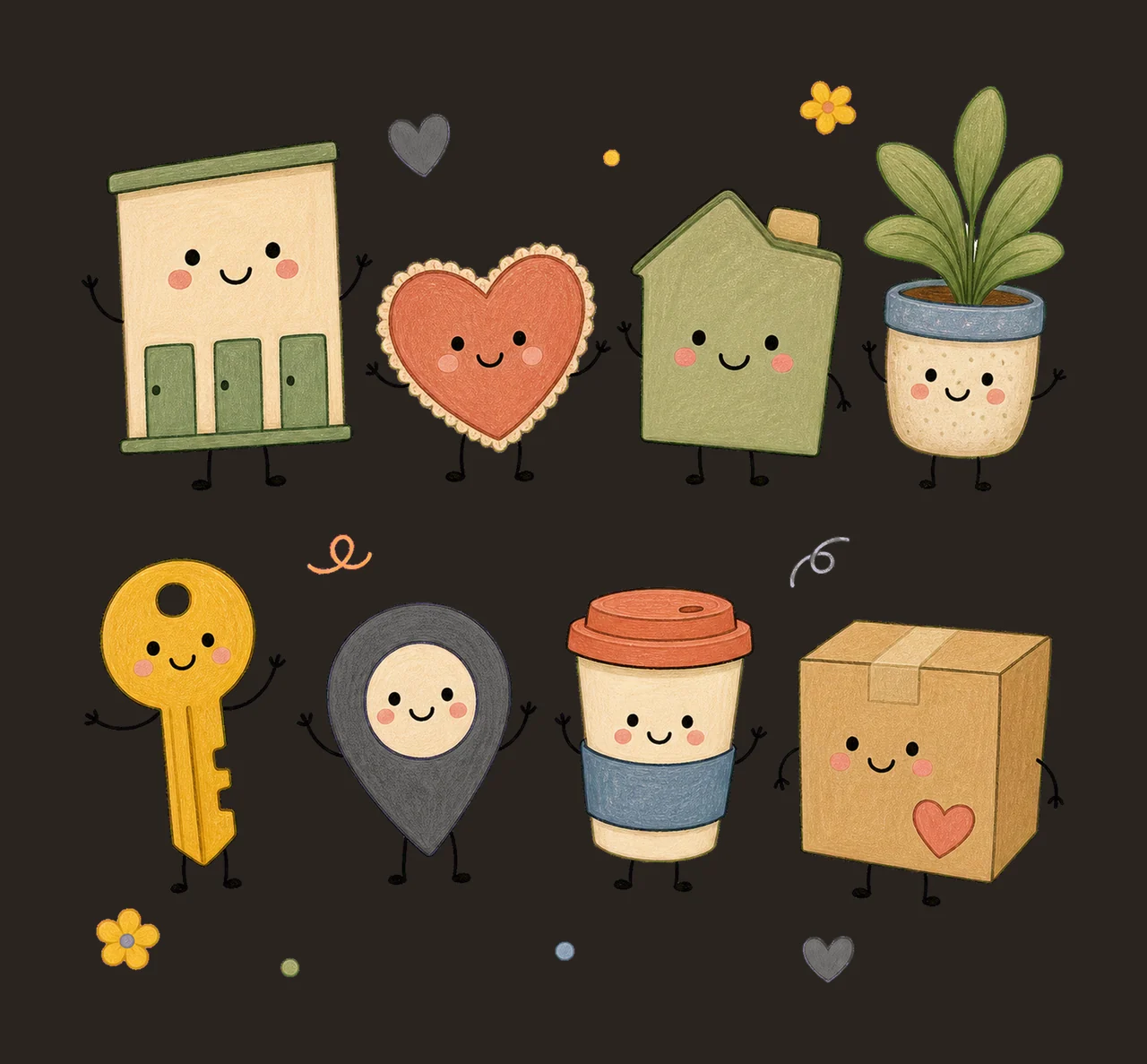Realtor Doodle Real Estate Agent Cute Realtor Variation C contrast preview thumbnail