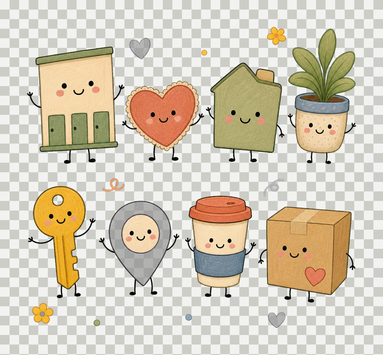 Realtor Doodle Real Estate Agent Cute Realtor Variation C transparency and detail preview thumbnail