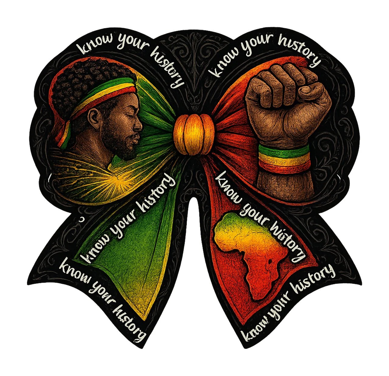 Black History Month Coquette Bow Juneteenth Sublimation