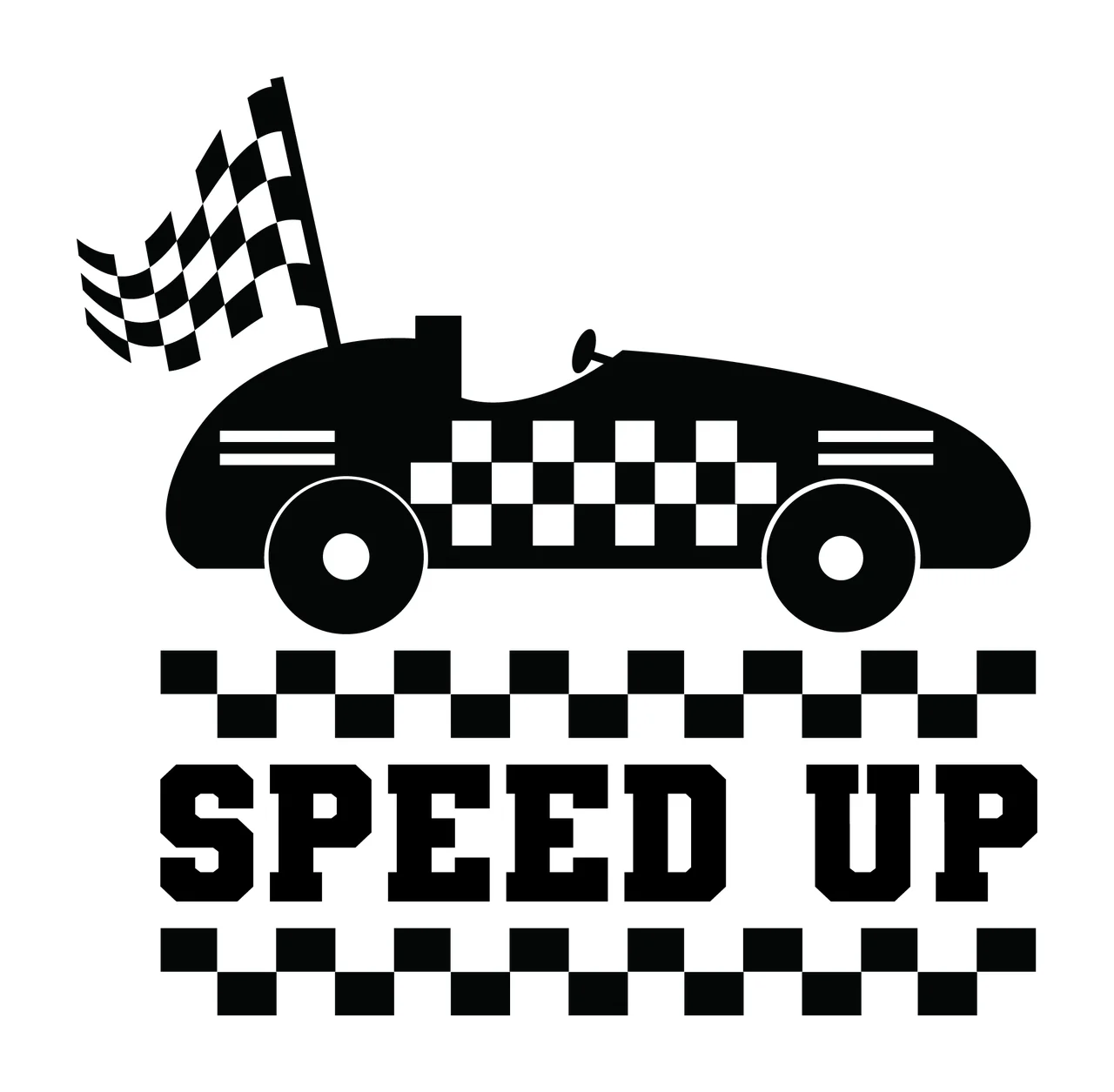 Can Glass Wrap Speed Up Checkered Racing Car