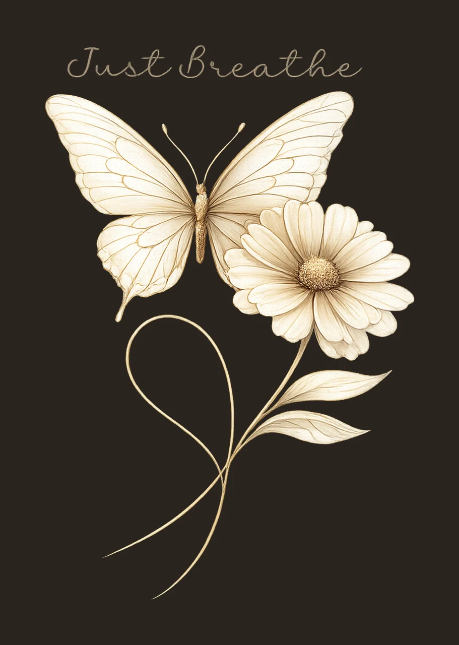 Simple Butterfly Shirt Design Flower Boho Sweatshirt Just contrast preview thumbnail