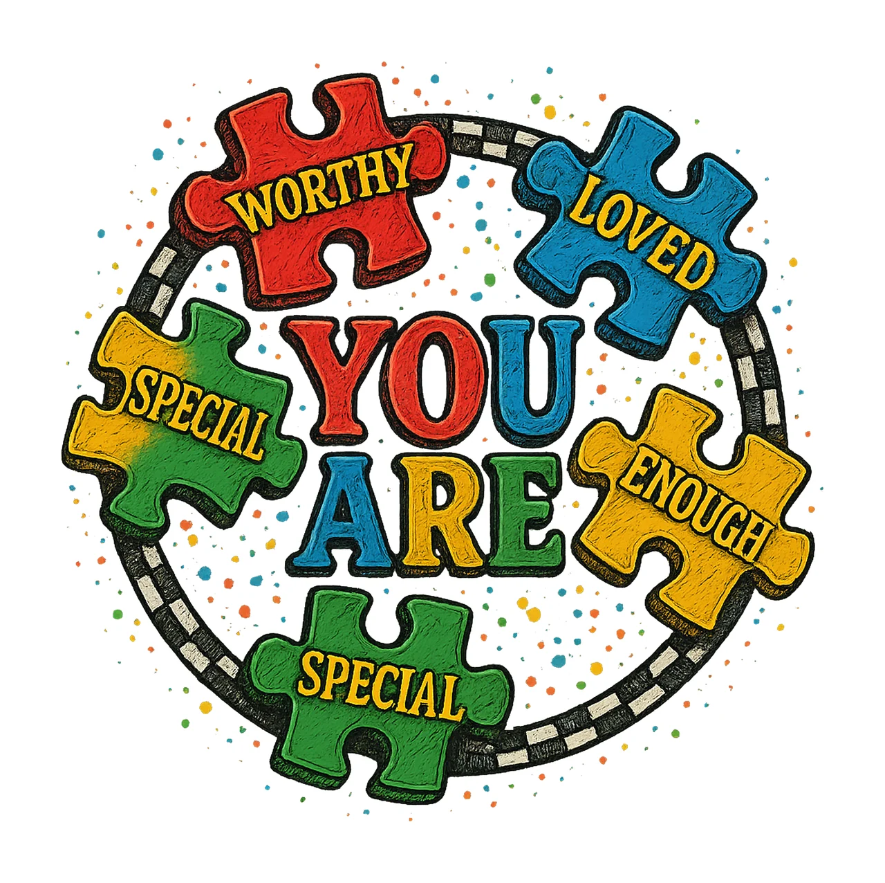 You Are Unique Chosen Loved Valued Treasured Autism