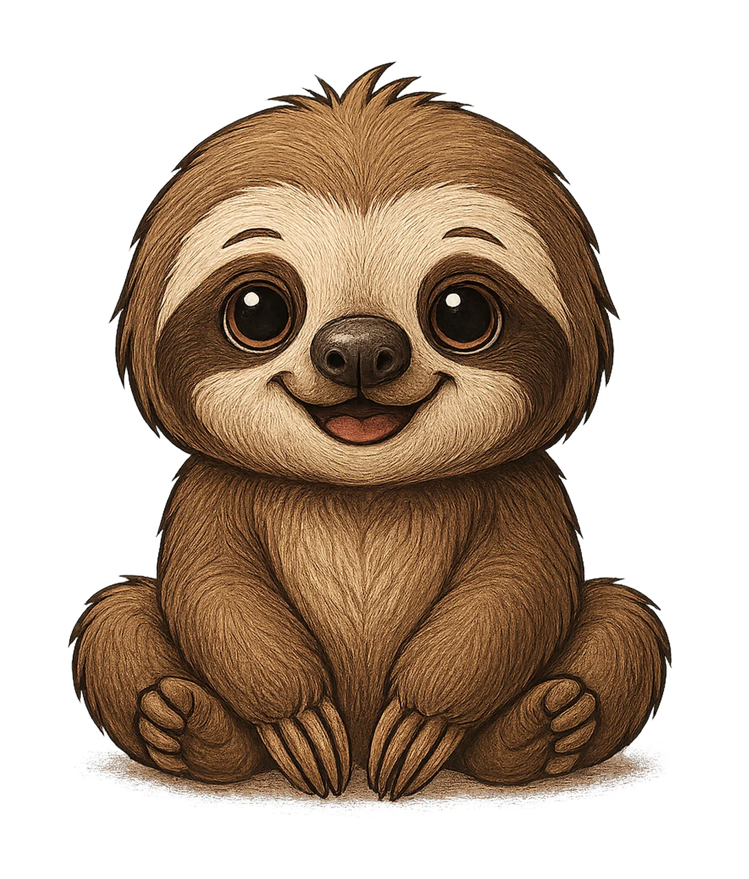 Baby Sloth Artwork Cute Animal Nursery Art Jungle Safari