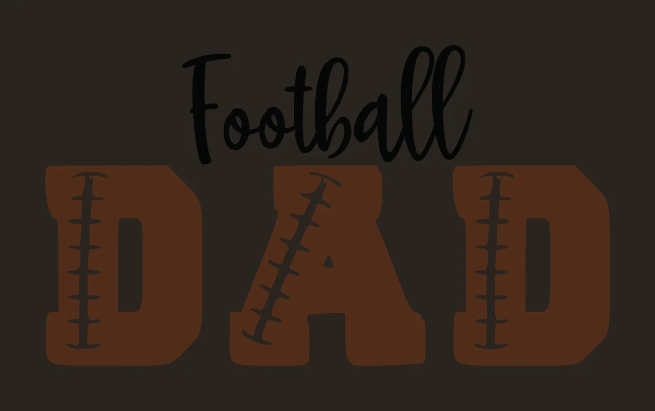 Football Dad Text With Laces reading typography bold athletic font contrast preview thumbnail