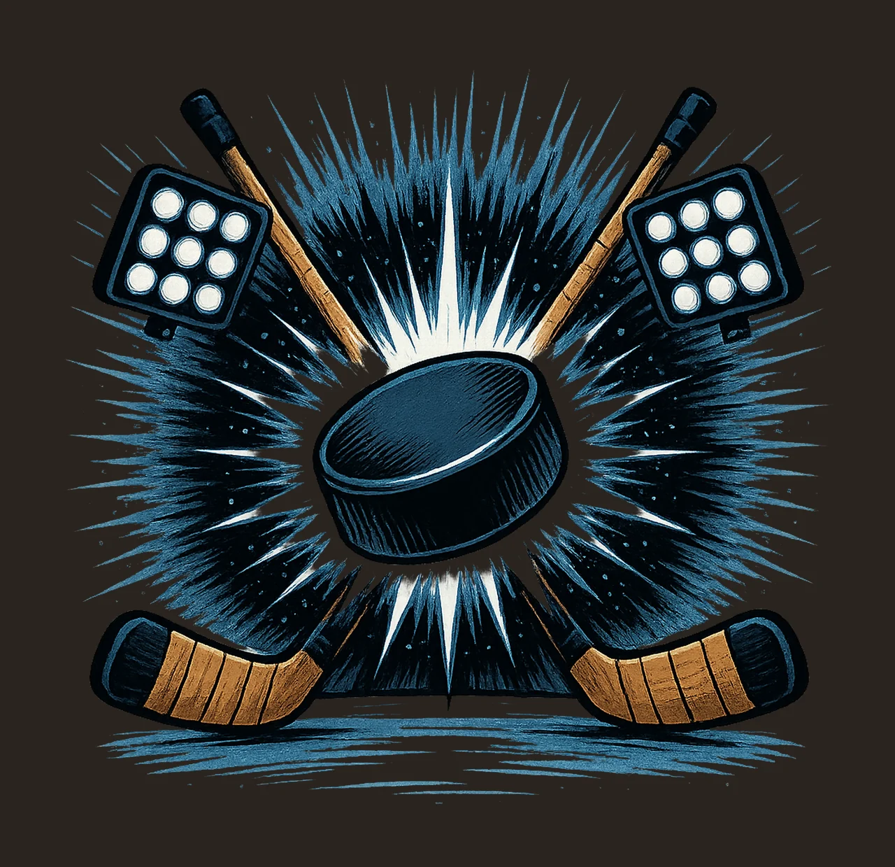 Hockey Puck Smash Ice Hockey Sublimation Design Sports contrast preview thumbnail