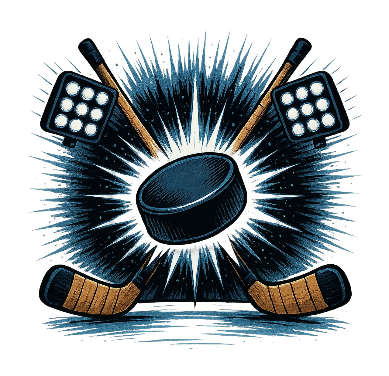 Hockey Puck Smash Ice Hockey Sublimation Design Sports