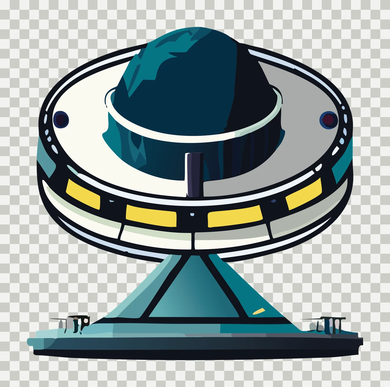 Black And White Dome Structure Silhouette stationary base plain transparency and detail preview thumbnail