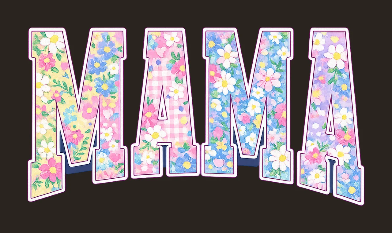 Floral Mama Trendy Sublimation Design for Shirts shirt art contrast preview thumbnail