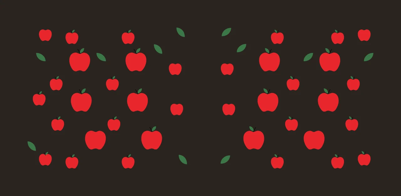 Can Glass Wrap Pattern Of Black Apples leaves repeating apple contrast preview thumbnail