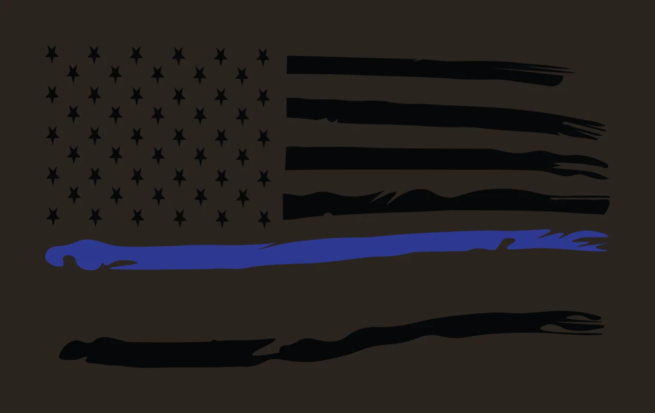 Flag Horizontal Graphic With Rough Brush Stroke Stripes stars contrast preview thumbnail