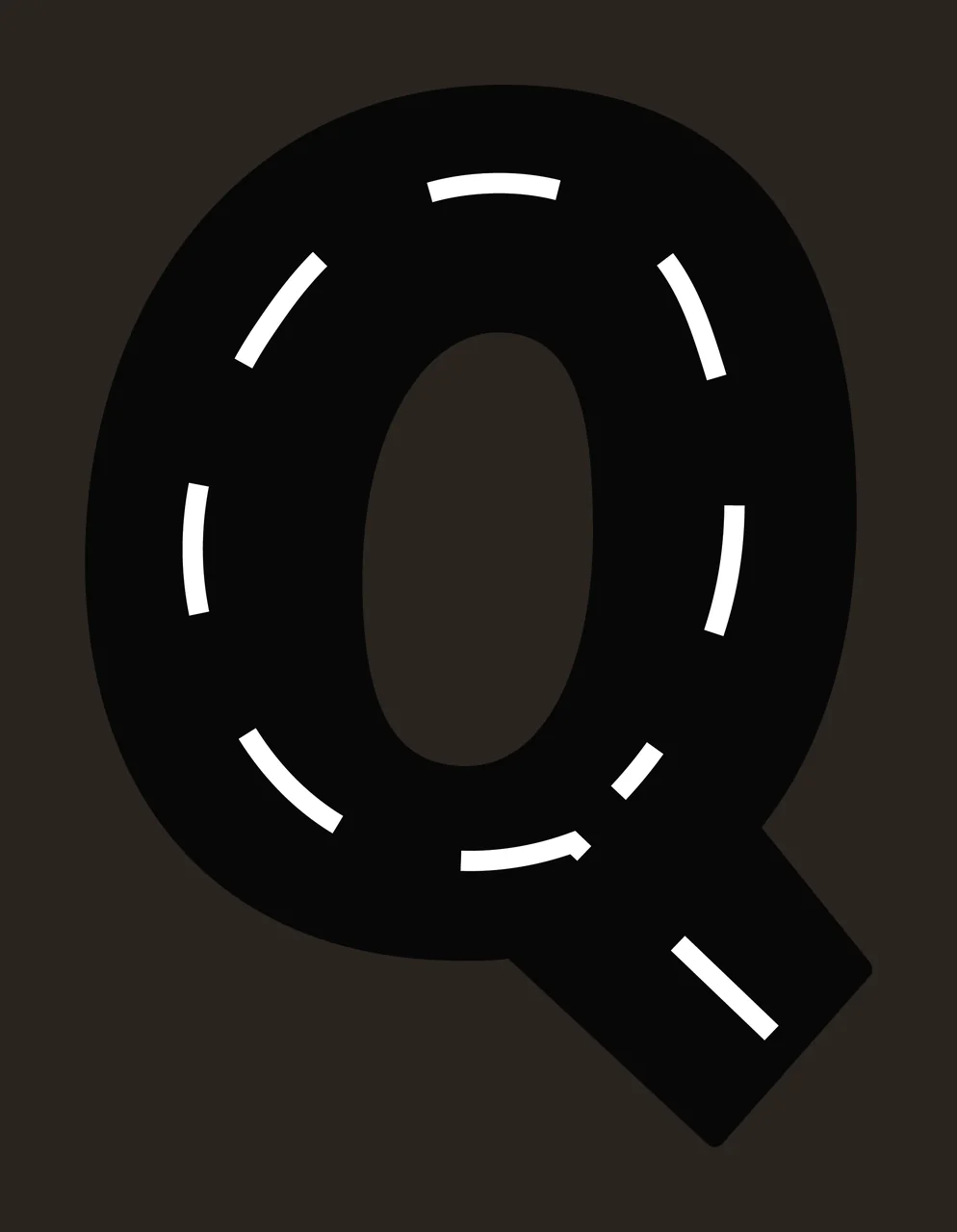 Can Glass Wrap Q Letter As A Road contrast preview thumbnail