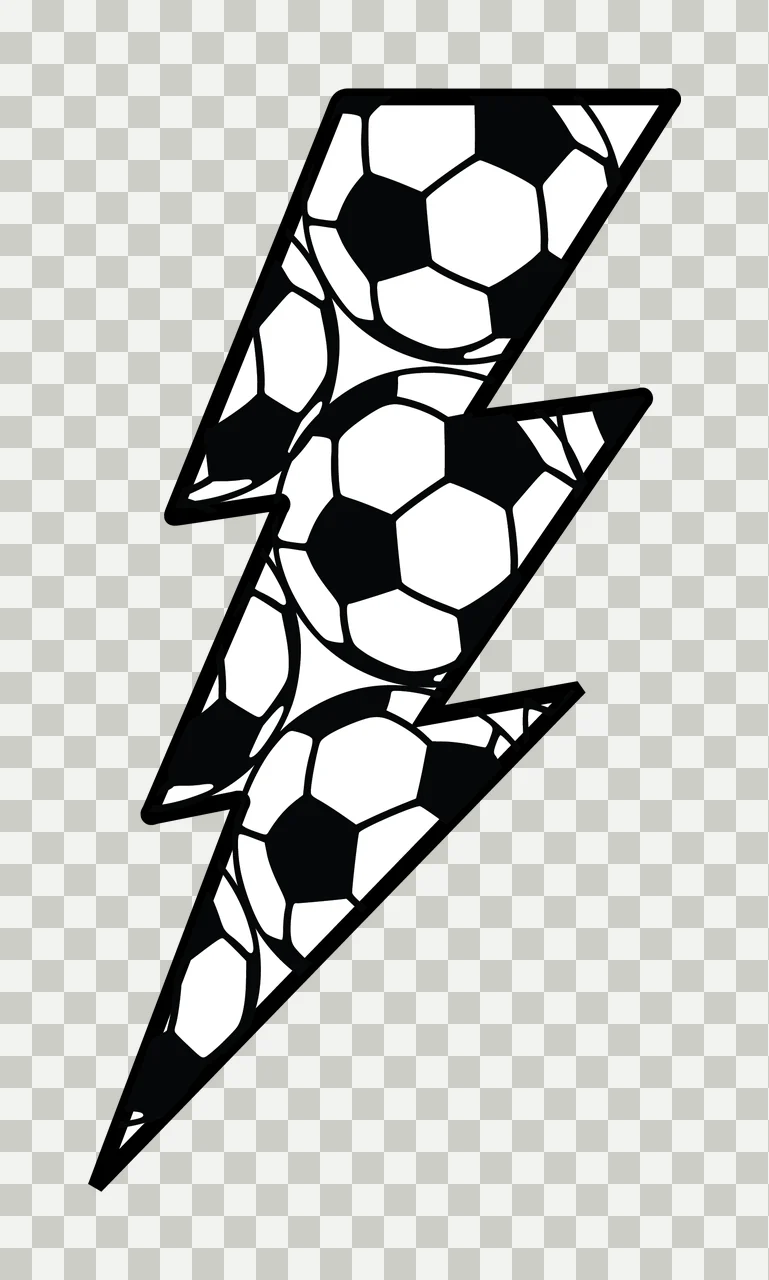Bolt Lightning Symbol Black Silhouette pointed downward clean transparency and detail preview thumbnail