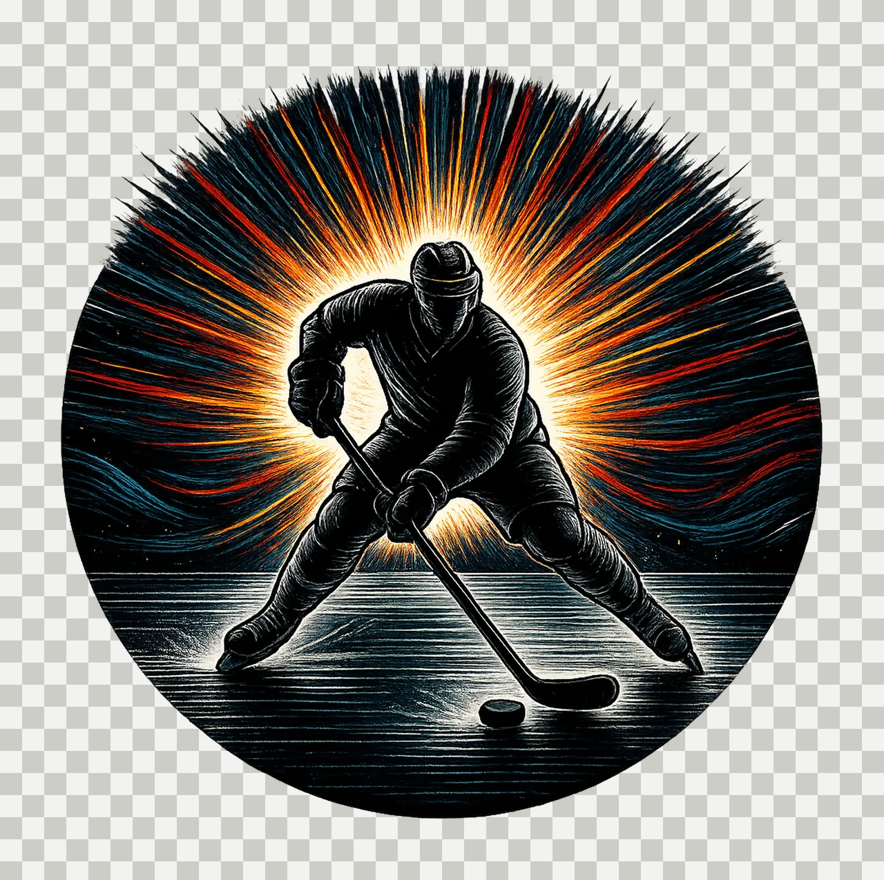 Hockey Energy Instant Sports Design Hockey Artwork Shirt transparency and detail preview thumbnail