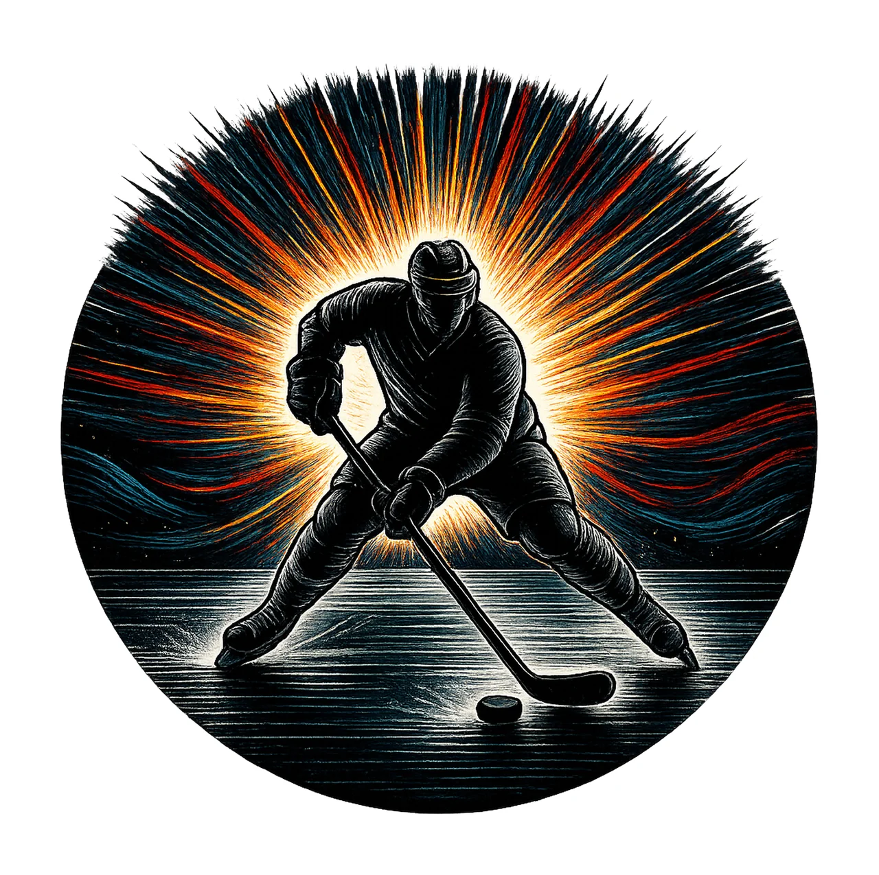 Hockey Energy Instant Sports Design Hockey Artwork Shirt