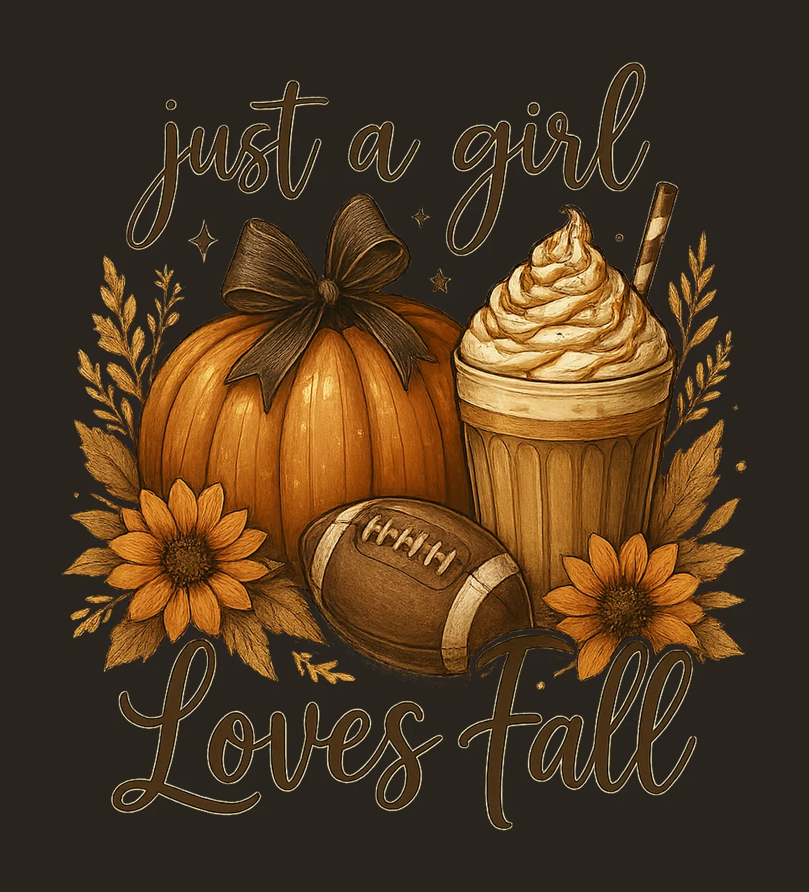 Just Girl Who Loves Fall Autumn Fall Sublimation Design Cozy contrast preview thumbnail