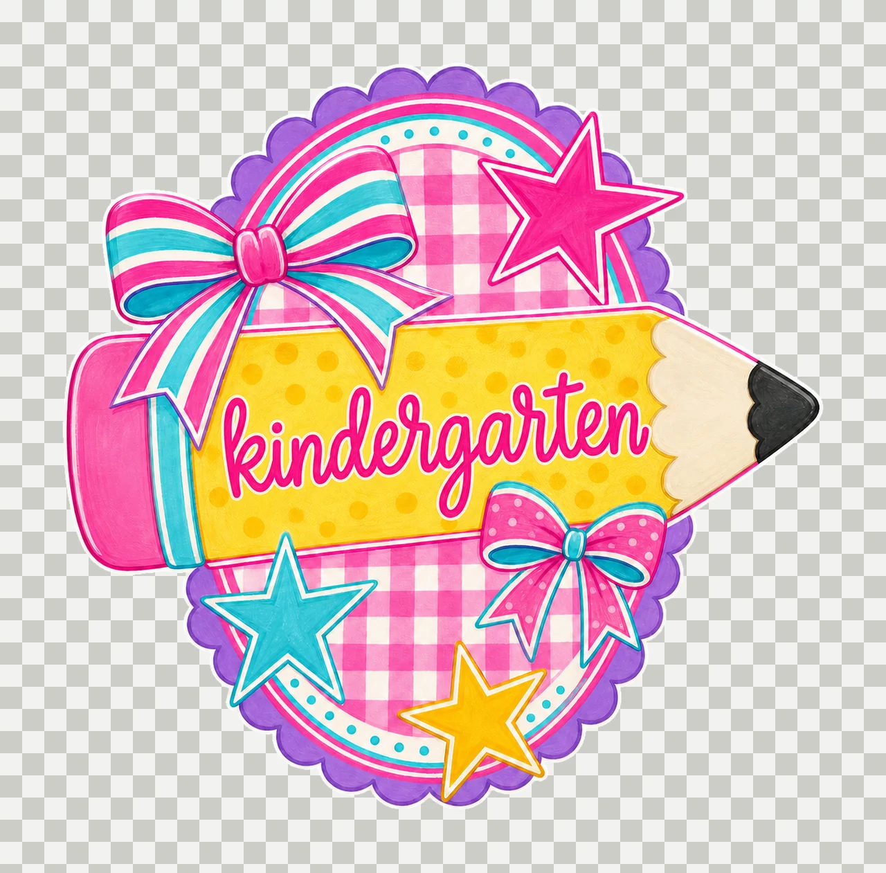 pencil pennant 02 kindergarten sublimation instant shirt transparency and detail preview thumbnail