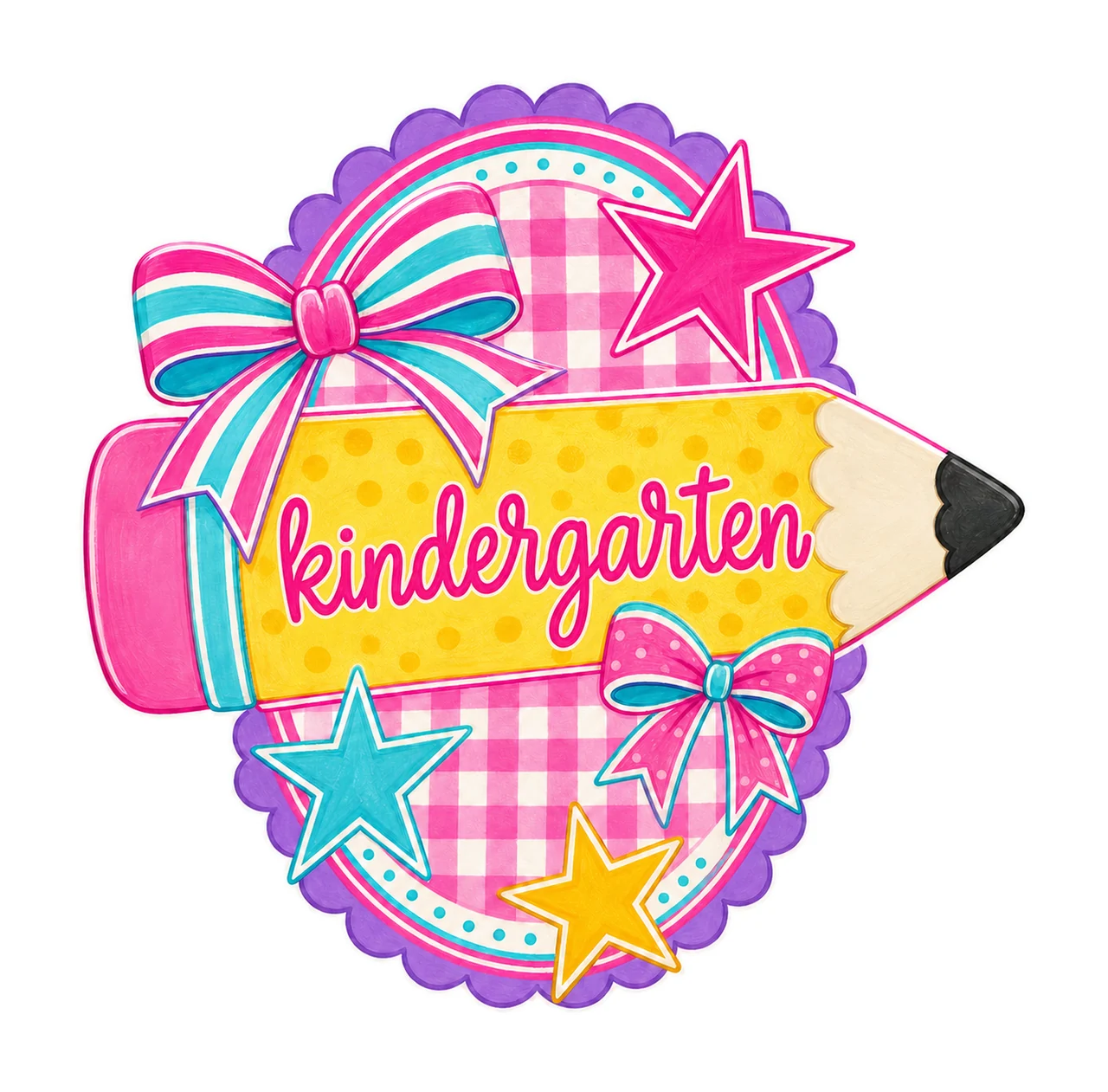 pencil pennant 02 kindergarten sublimation instant shirt