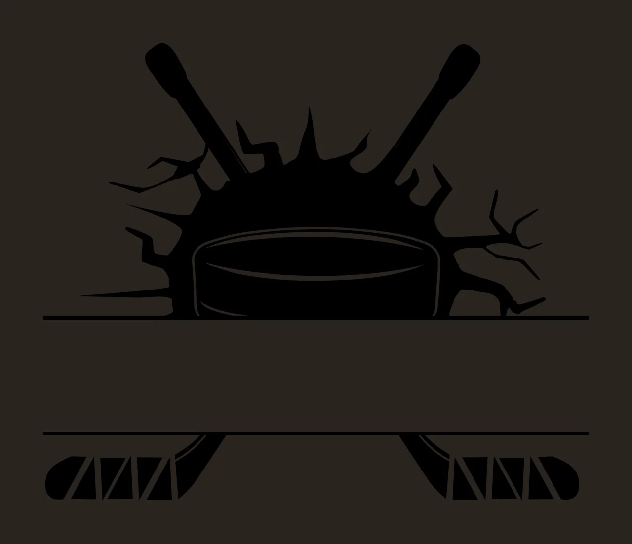 Hockey Gear With Puck And Sticks contrast preview thumbnail