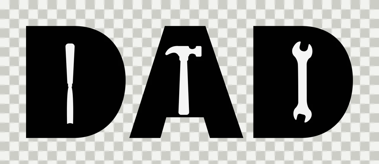 Dad Bold Black Sans Serif Text Reading letters typography white transparency and detail preview thumbnail