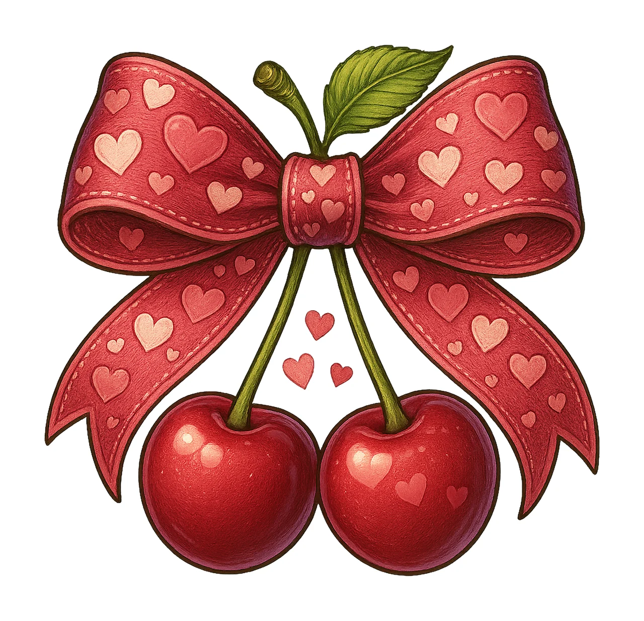 Cherry Love Pink Valentine Coquette Heart Trendy Valentines