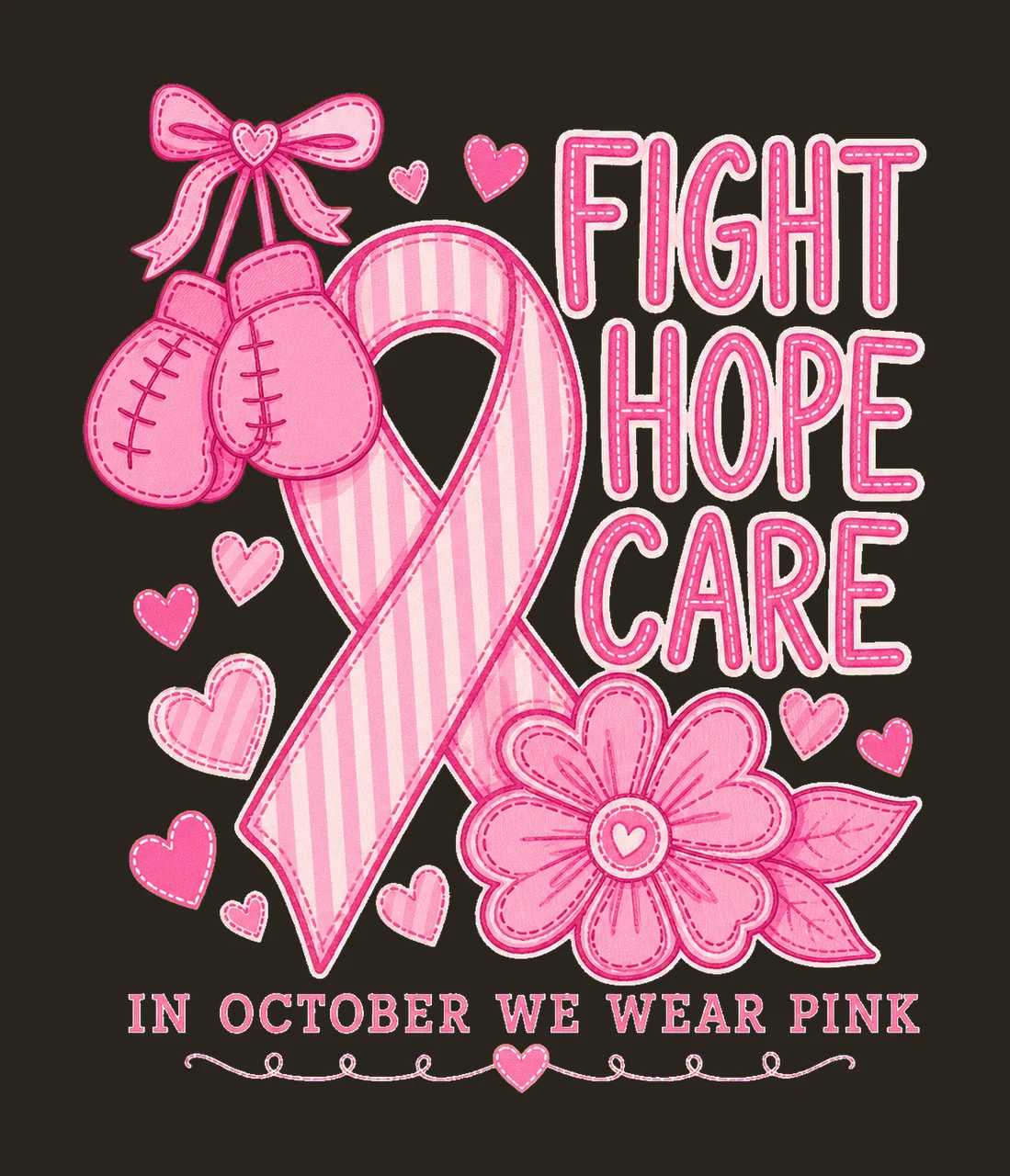 Fight Hope Care Sublimation Breast Cancer Pink Variation A contrast preview thumbnail