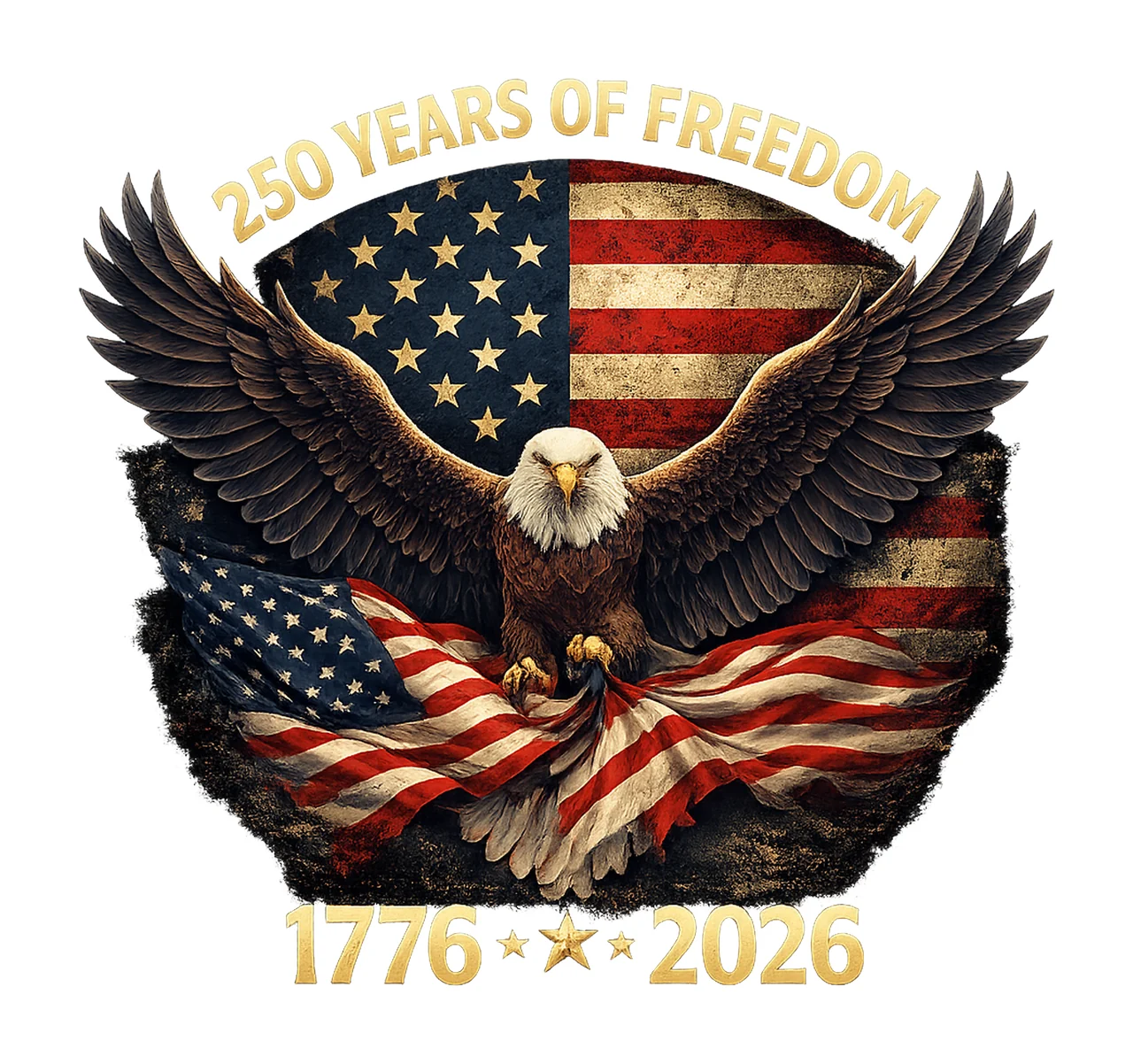 USA 250th Anniversary Patchwork Design for Shirts patriotic