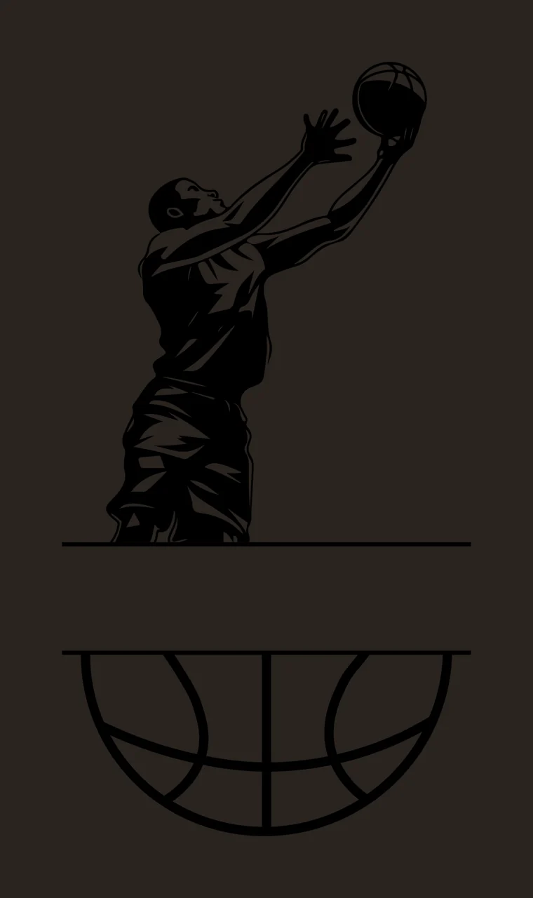 Ball Basketball Player Reaching horizontal line minimalist graphic contrast preview thumbnail