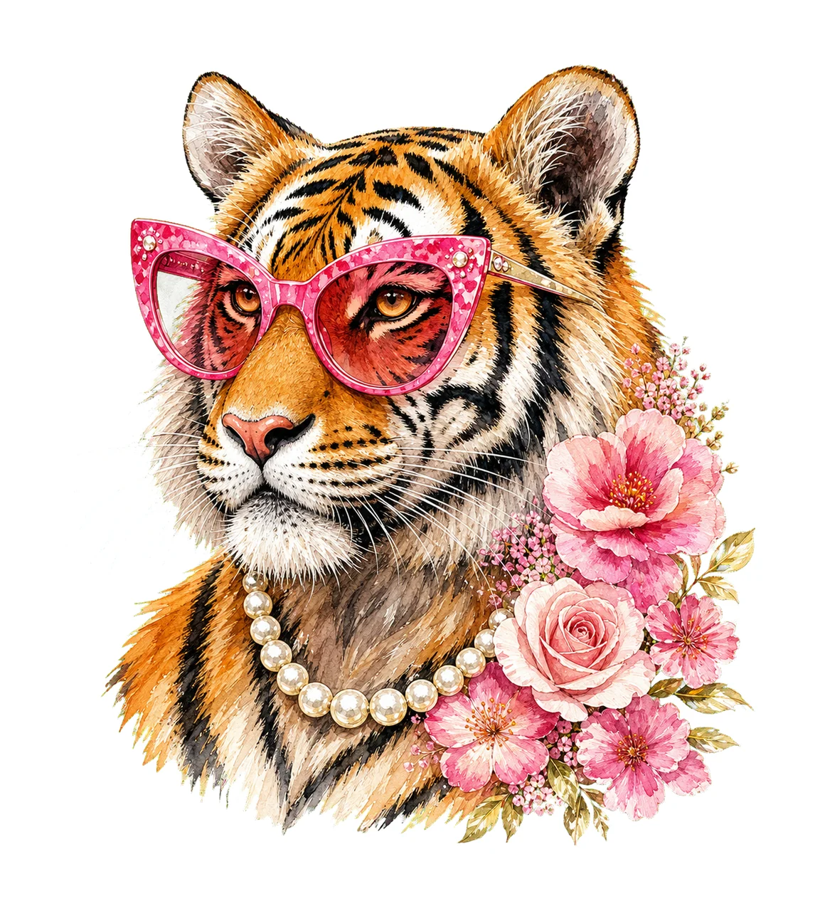 Glam Tiger Preppy Tiger Bling Design Everyday Variation D
