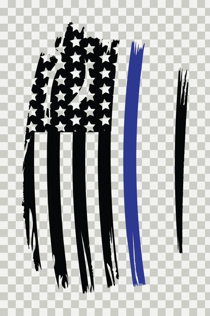 Flag Vertical Pattern With Stars And Short Torn stripes edges transparency and detail preview thumbnail