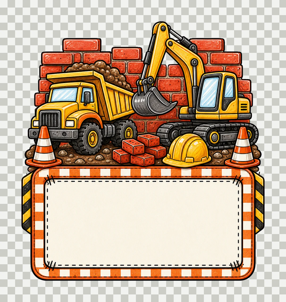 Construction Name Plate Kids Name Plate Design Variation F transparency and detail preview thumbnail
