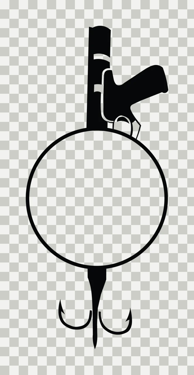 Can Glass Wrap Fishing Hook And Rod Icon transparency and detail preview thumbnail