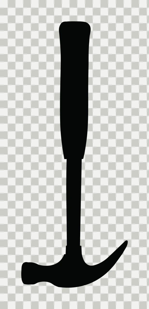 Can Glass Wrap Black Claw Hammer Silhouette Tool transparency and detail preview thumbnail