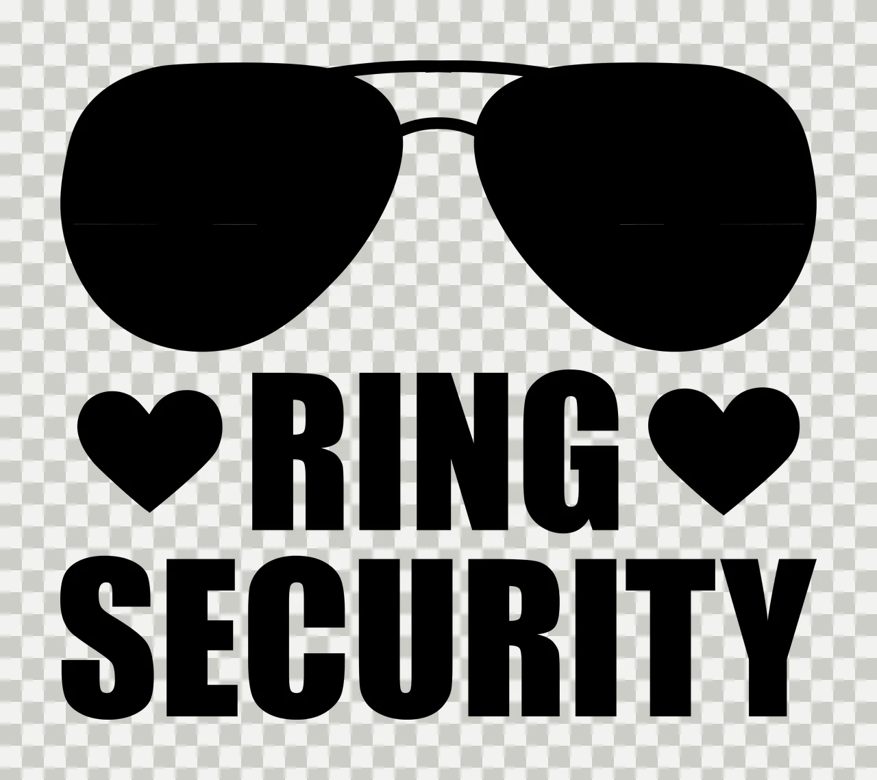 Ring Security Sunglasses And Heart Icons hearts minimalist silhouette transparency and detail preview thumbnail