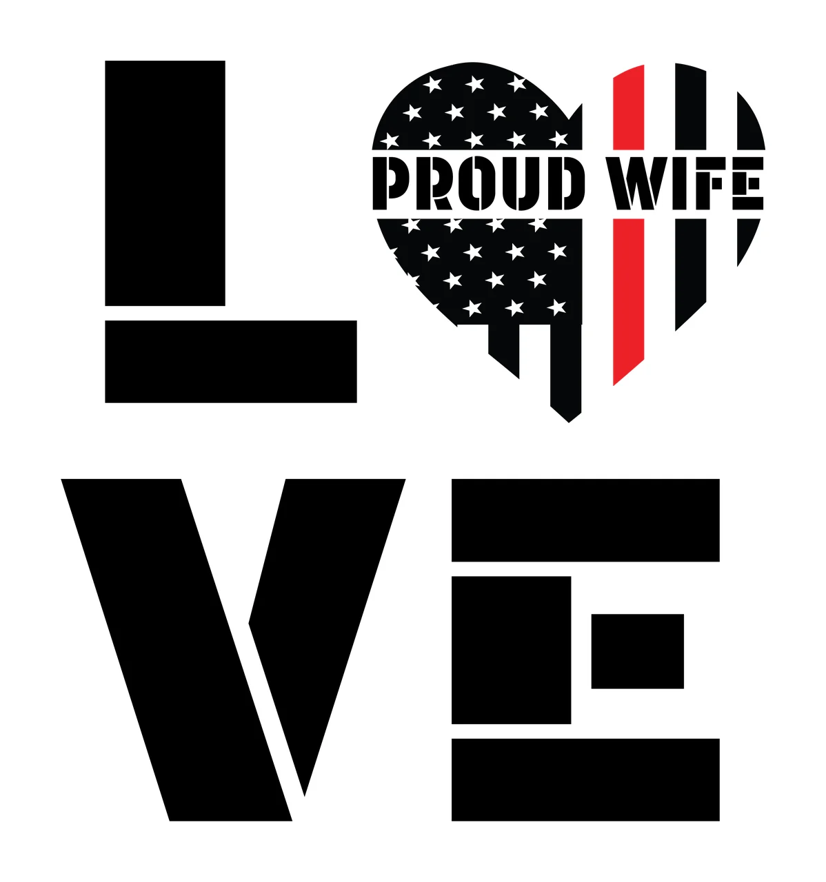 Can Glass Wrap Heart With Flag And Typography
