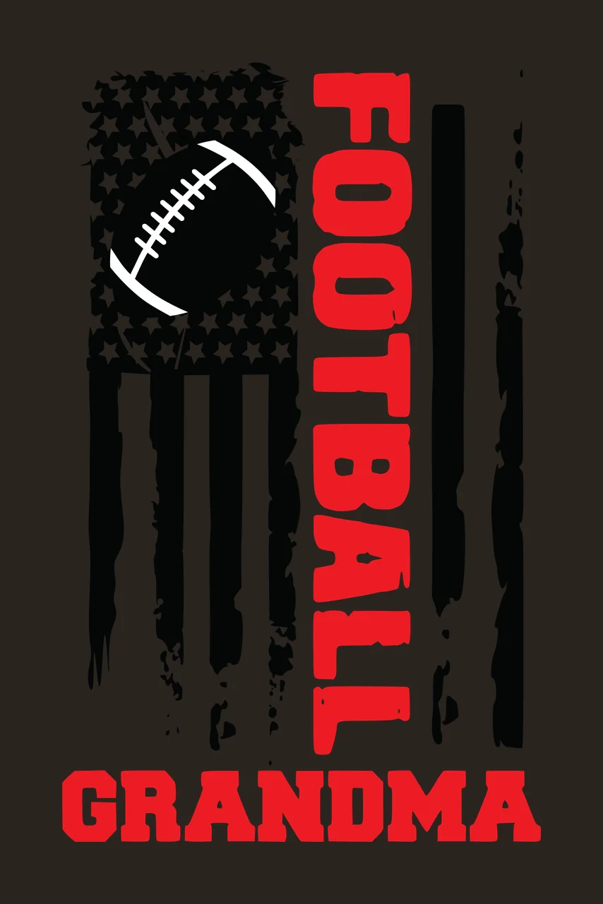 Football Grandma American Flag Graphic and text Vertical Variation contrast preview thumbnail