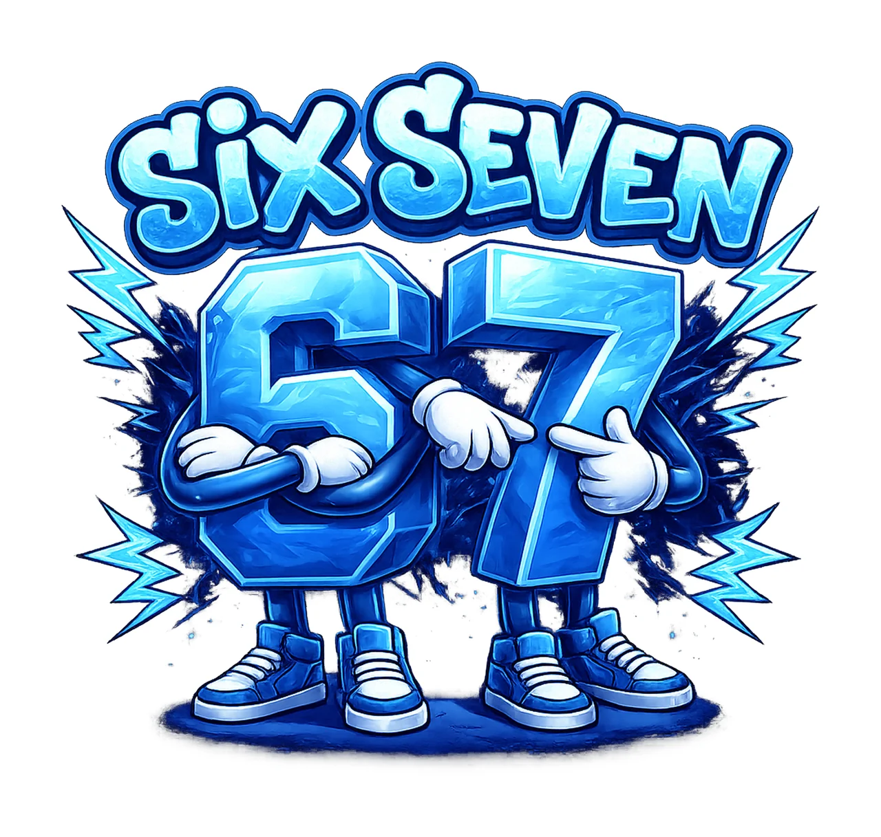 Six Seven 67 Meme Sublimation Design Funny 67 Shirt Artwork