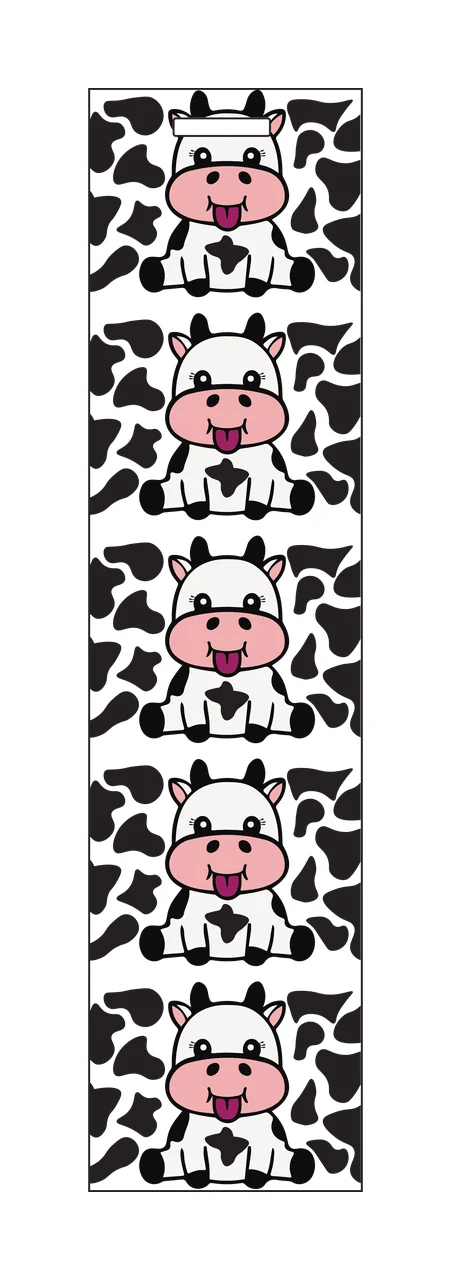 Black And White Cow Print Border Cows sitting pattern cartoon