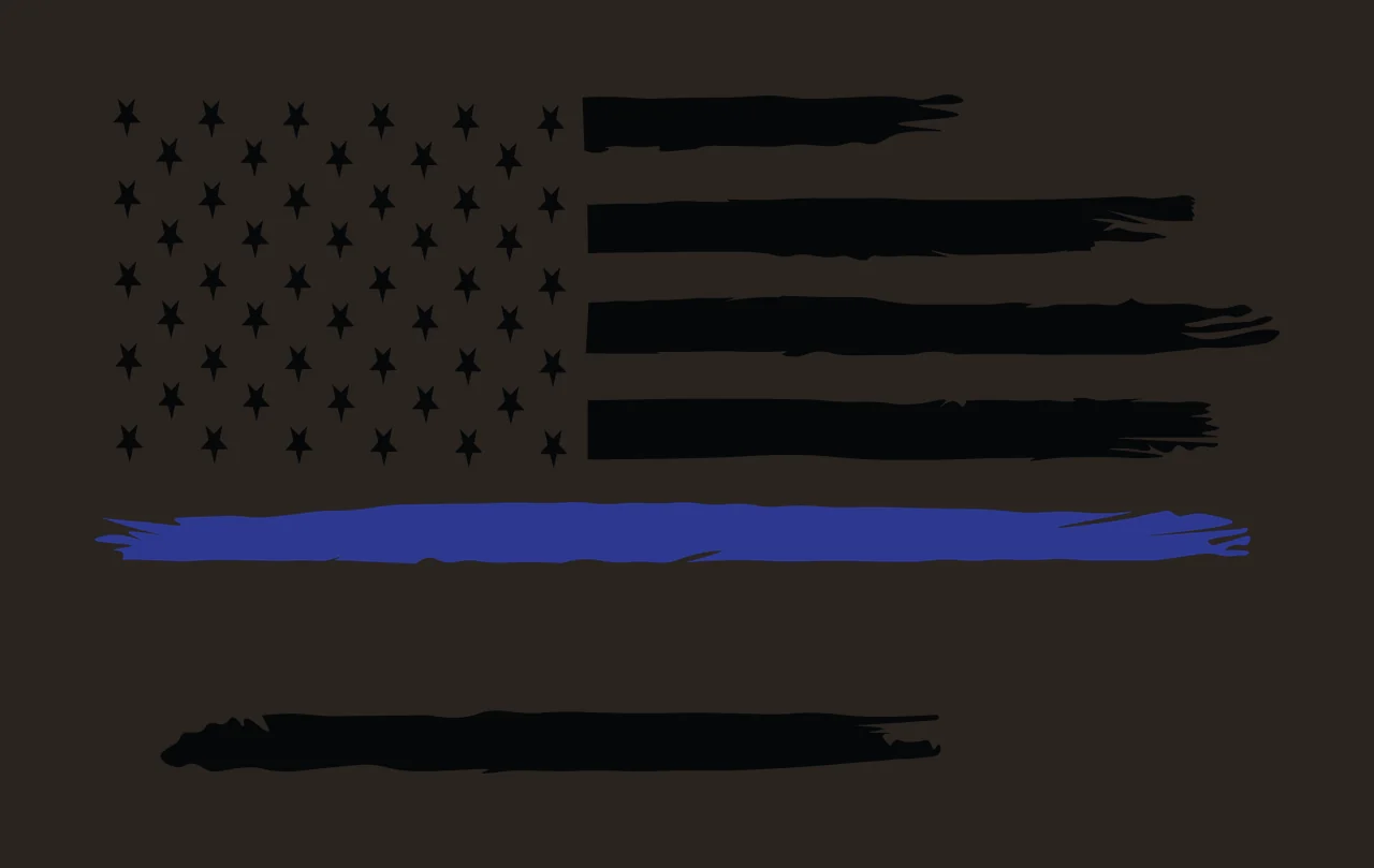 Flag Horizontal Graphic With Thick Brush Stroke Stripes stars contrast preview thumbnail