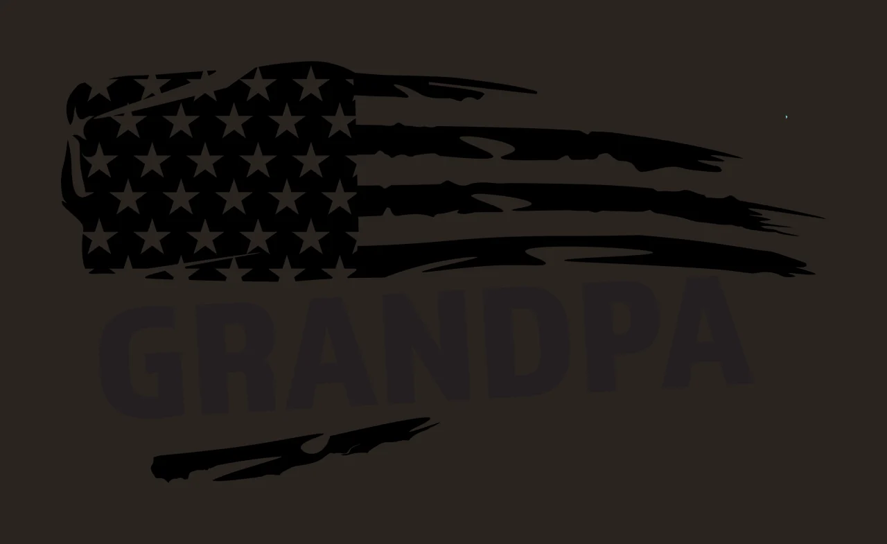 Grandpa Flag Horizontal Distressed Graphic With The Word stars contrast preview thumbnail