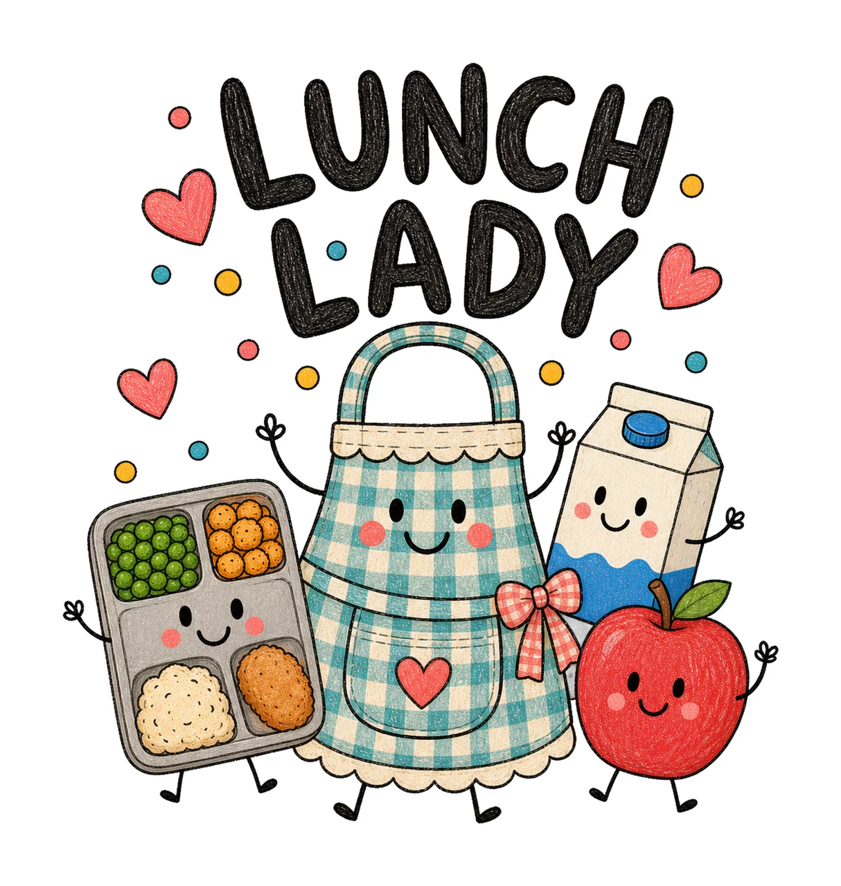 Lunch Lady School Cafeteria Worker Shirt Design Variation A